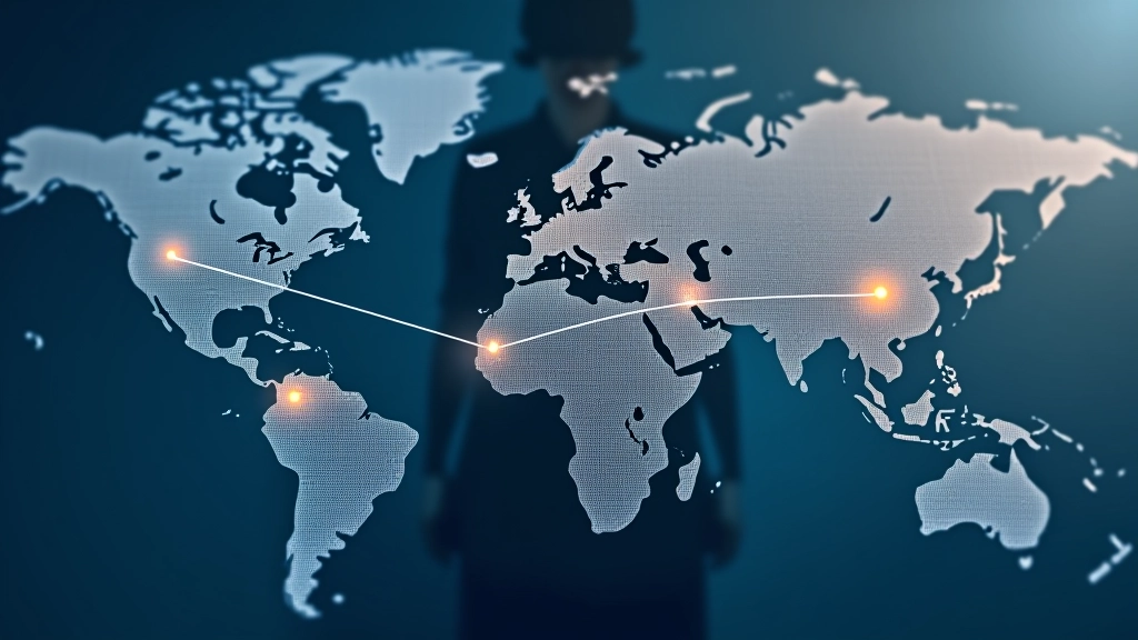 Globale Handelsrouten mit Schiffen und Flugzeugen auf einer Weltkarte
